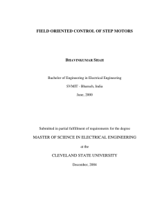 Field oriented control of Step motors