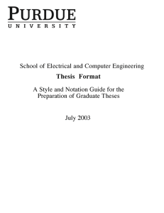 Thesis Format - Purdue University