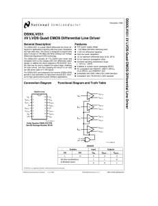 DS90LV031 3V LVDS Quad CMOS Differential Line Driver