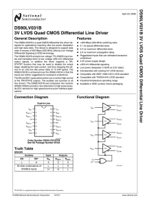 DS90LV031B 3V LVDS Quad CMOS Differential Line Driver - Digi-Key