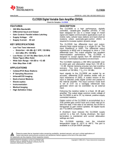 CLC5526 Digital Variable Gain Amplifier (DVGA