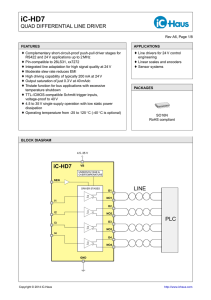 iC-HD7 QUAD DIFFERENTIAL LINE DRIVER - iC-Haus