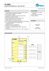 iC-HD2 QUAD DIFFERENTIAL LINE DRIVER - iC-Haus