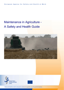 Maintenance in Agriculture - A Safety and - EU-OSHA