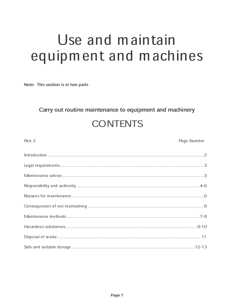 carry-out-routine-maintenance-on-equipment-and-machinery