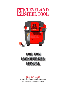 100 ton ironworker manual