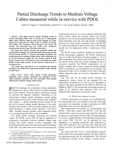 Partial Discharge Trends in Medium Voltage Cables measured