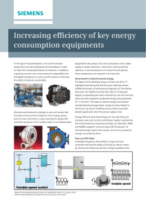 Increasing efficiency of key energy consumption
