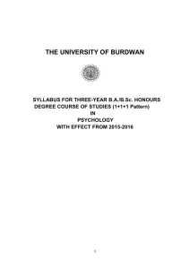 the syllabus. - The University of Burdwan
