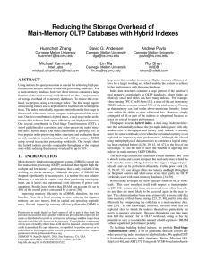 Reducing the Storage Overhead of Main-Memory OLTP - H