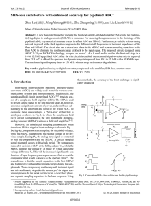 SHA-less architecture with enhanced accuracy for pipelined ADC