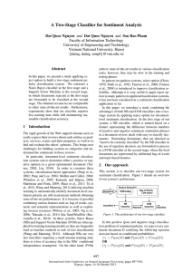 A Two-Stage Classifier for Sentiment Analysis