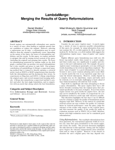 LambdaMerge: Merging the Results of Query Reformulations