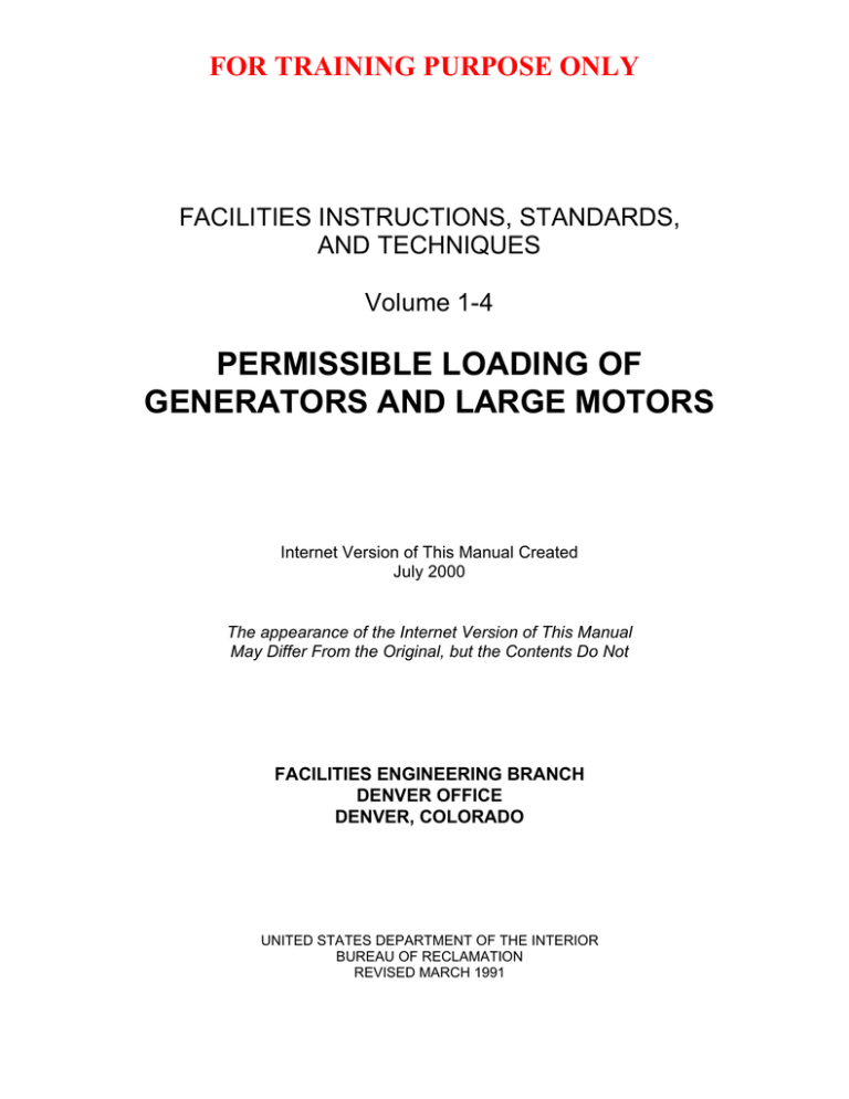 Generators and Motors