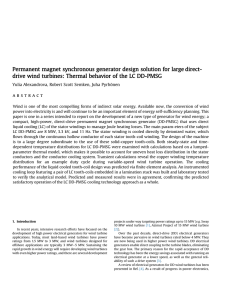 Thermal behavior of the LC DD-PMSG