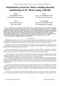 Automation system for Stator winding thermal monitoring of AC