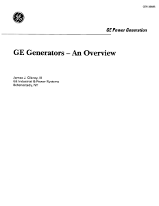 GER-3688B - GE Generators - An Overview