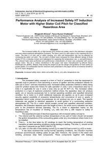 Performance Analysis of Increased Safety HT Induction Motor with