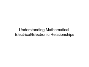 Understanding Mathematical Electrical/Electronic Relationships