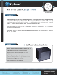 Wall Mount Cabinet, Single Section