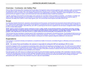 job site safety plan - Chevron Pipe Line Company