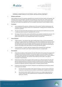 Electrical Install terms and conditions