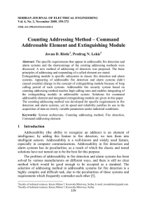 Counting Addressing Method – Command Addressable Element