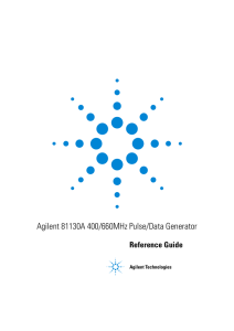 Agilent 81130A 400/660MHz Pulse/Data Generator