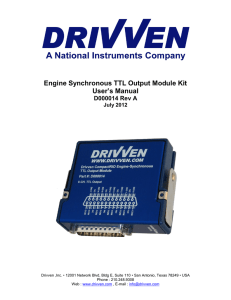 Drivven Engine Synchronous TTL Output Module Kit User Manual