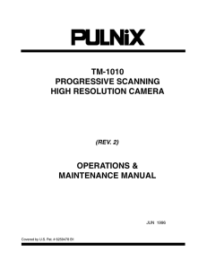 tm-1010 progressive scanning high resolution camera