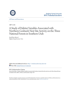 A Study of Habitat Variables Associated with Northern Goshawk