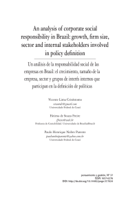 An analysis of corporate social responsibility in Brazil: growth, firm