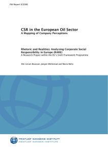 CSR in the European Oil Sector