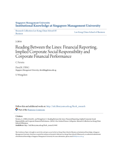 Reading Between the Lines: Financial Reporting, Implied Corporate