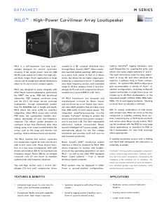 MILO™ : High-Power Curvilinear Array Loudspeaker