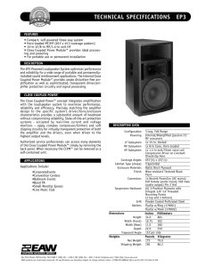 TECHNICAL SPECIFICATIONS EP3