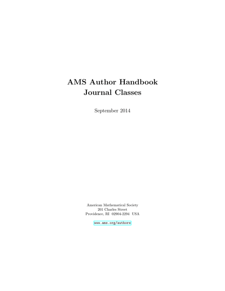 Journal articles  American Mathematical Society