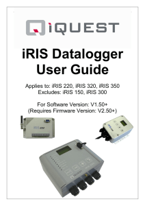 iRIS Datalogger User Guide - Global Water Instrumentation