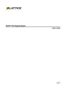 EB91 - ECP5 PCI Express Board User`s Guide