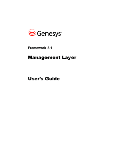 Framework 8.1 Management Layer User`s Guide