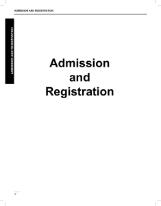 Admission and Registration