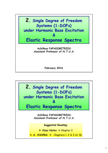 Single Degree of Freedom systems