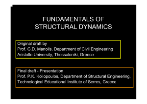 Fundamentals of structural dynamics / Γ. Μανώλης, Π. Κολλιόπουλος