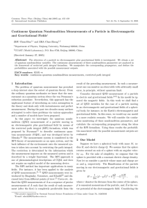 Continuous Quantum Nondemolition Measurements of a Particle in