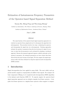 Estimation of Instantaneous Frequency