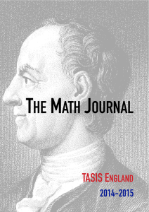 Math Journal - TASIS The American School in England