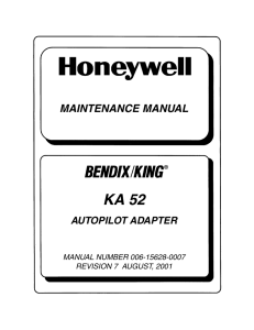 King KA-52 Maintenance Manual