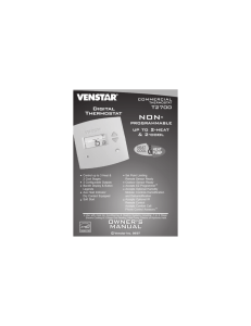 Manual Venstar T2700 Rev. 1