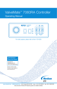 ValveMate™ 7060RA Controller Operating Manual