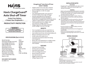 Havis ChargeGuard® Auto Shut-off Timer